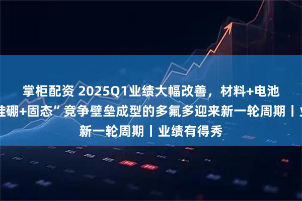 掌柜配资 2025Q1业绩大幅改善，材料+电池——“氟锂硅硼+固态”竞争壁垒成型的多氟多迎来新一轮周期丨业绩有得秀